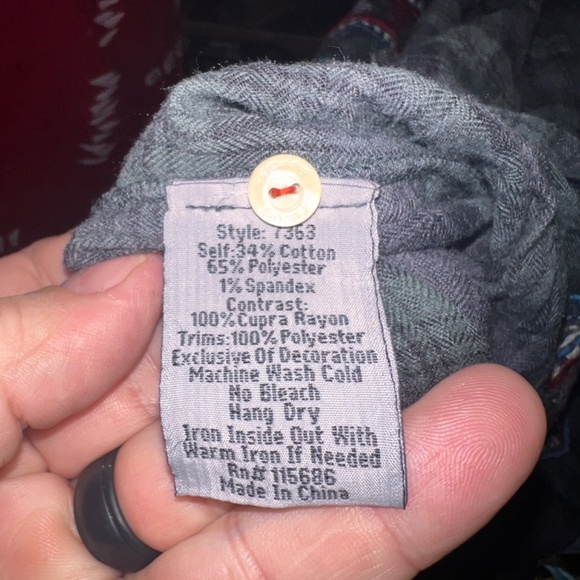 3J Workshop Johnny Was Embroidered Long Dress XS Blue Plaid - Picture 8 of 8